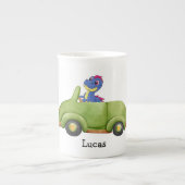 Grappige dinosaurus antiek auto School kinderen Ve Porselein Kop (Voorkant)
