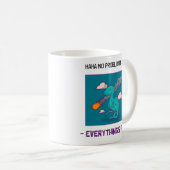 Grappige Dinosaurus Asteroïde Alles is Goed Koffiemok (Voorkant rechts)