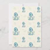 Grappige dinosaurus baby jongen foto geboorte aank (Achterkant)