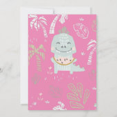 Grappige Dinosaurus Brul Kinder Verjaardagsfeestje Kaart (Achterkant)