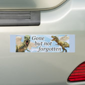 Grappige dinosaurus Bumpersticker weg maar niet ve (Op auto)