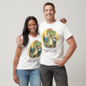 Grappige dinosaurus camper aangepaste familie camp t-shirt (Unisex)