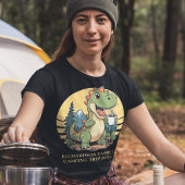 Grappige dinosaurus camper aangepaste familienaam  t-shirt