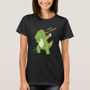 Grappige dinosaurus dabbing Ik verloor mijn eerste T-shirt