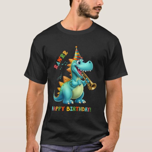 Grappige dinosaurus Dino Trex Verjaardag Vrouwen M T-shirt (Voorkant)