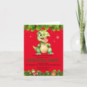 Grappige dinosaurus eet peperkoekjes Kerstmis (Voorkant)
