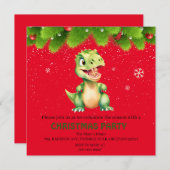 Grappige dinosaurus eet peperkoekjes Kerstmis Feestdagenkaart (Voorkant / Achterkant)