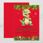 Grappige dinosaurus eet peperkoekjes Kerstmis Kaart (Voorkant / Achterkant)