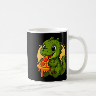 Grappige dinosaurus eet Zza grafische jongens meis Koffiemok