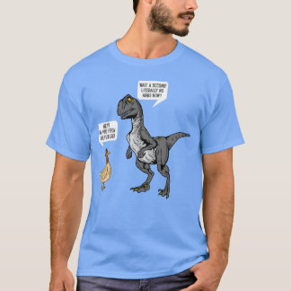 Grappige dinosaurus en kip Re kip citaat jongen T-shirt