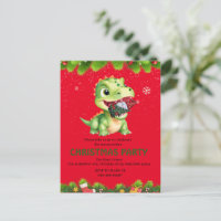 Grappige dinosaurus eten Gnome kerstboom feest cad