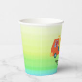 Grappige dinosaurus geschenken vrachtwagen Verjaar Papieren Bekers (Rechts)