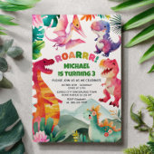 Grappige Dinosaurus Graaf Fossil Dino Kids Verjaar Kaart