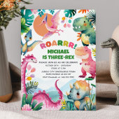 Grappige dinosaurus graaft fossiel Kinder 3e verja Kaart