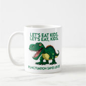 Grappige dinosaurus grammatica les koffiemok (Links)