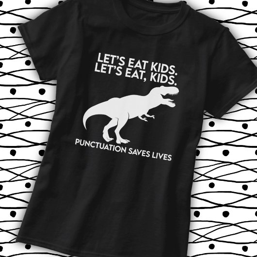Grappige dinosaurus grammatica les t-shirt