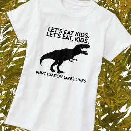 Grappige dinosaurus grammatica les t-shirt