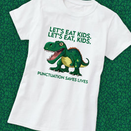 Grappige dinosaurus grammatica les t-shirt