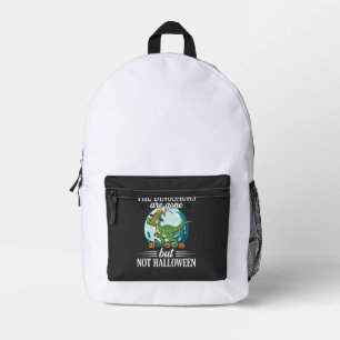 Grappige Dinosaurus Halloween Heks Grafisch Bedrukte Rugzak