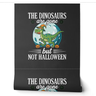 Grappige Dinosaurus Halloween Heks Grafisch Behang