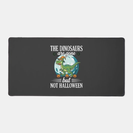 Grappige Dinosaurus Halloween Heks Grafisch Bureaumat (Voorkant)