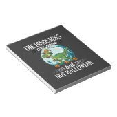 Grappige Dinosaurus Halloween Heks Grafisch Notitieblok (Schuin)
