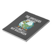 Grappige Dinosaurus Halloween Heks Grafisch Notitieblok (Linkerzijde)