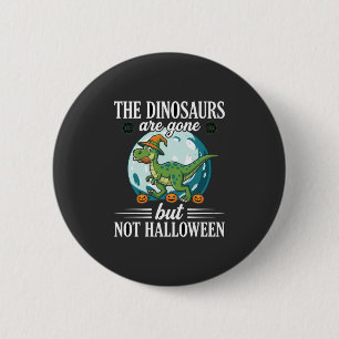 Grappige Dinosaurus Halloween Heks Grafisch Ronde Button 5,7 Cm