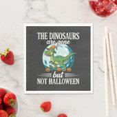 Grappige Dinosaurus Halloween Heks Grafisch Servet (Insitu)