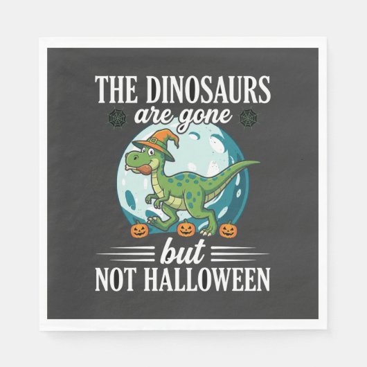 Grappige Dinosaurus Halloween Heks Grafisch Servet (Voorkant)