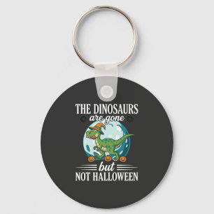 Grappige Dinosaurus Halloween Heks Grafisch Sleutelhanger