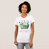 Grappige Dinosaurus Halloween Heks Grafisch T-shirt (Voorkant volledig)