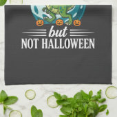 Grappige Dinosaurus Halloween Heks Grafisch Theedoek (Gevouwen)
