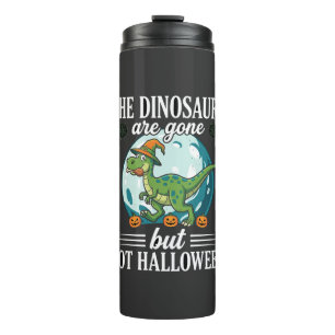 Grappige Dinosaurus Halloween Heks Grafisch Thermosbeker