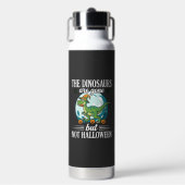 Grappige Dinosaurus Halloween Heks Grafisch Waterfles (Voorkant)