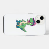grappige dinosaurus iPhone hoesje (Achterkant horizontaal)