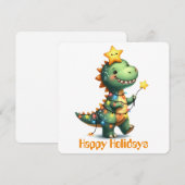 Grappige dinosaurus kerstkaart (Voorkant / Achterkant)