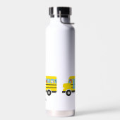 Grappige dinosaurus klaar terug naar school Bus Bo Waterfles (Links)