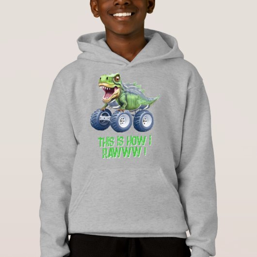 Grappige dinosaurus monster truck (Voorkant)