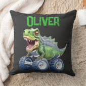 Grappige dinosaurus monster truck kussen (Deken)