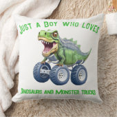 Grappige dinosaurus monster truck kussen (Deken)