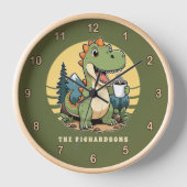 Grappige dinosaurus outdoor explorer familienaam (Voorkant)