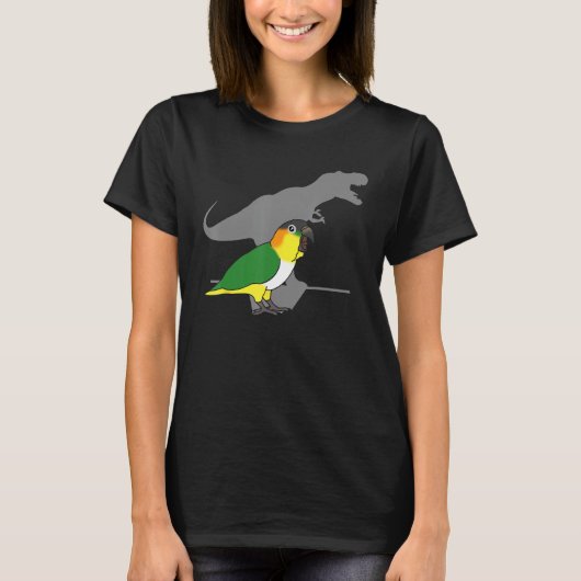 Grappige Dinosaurus Papegaai, Geboorte memes, Zwar T-shirt (Voorkant)