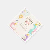 Grappige Dinosaurus Prinses Verjaardag Servet (Hoek)