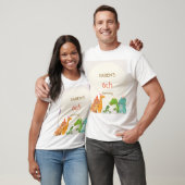 Grappige Dinosaurus Prinses Verjaardag T-shirt (Unisex)