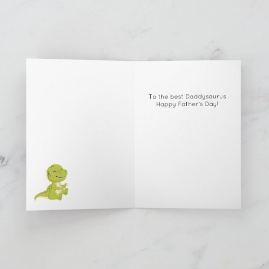 Grappige Dinosaurus Pun Vaderdag Kaart (Binnen)