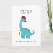 Grappige Dinosaurus Pun Vaderdag Kaart (Voorkant)