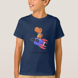 Grappige dinosaurus raket terug 2 School Verjaarda T-shirt