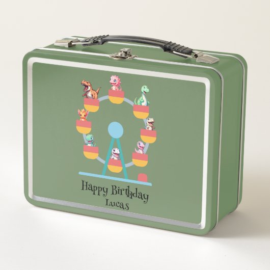 Grappige dinosaurus reuzenrad Verjaardagsfeestje D (Voorkant)