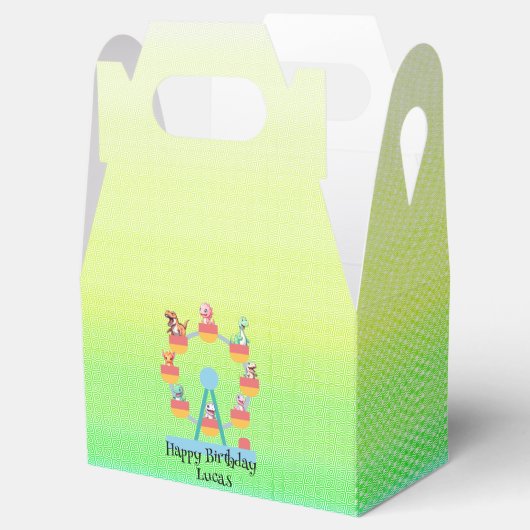 Grappige dinosaurus reuzenrad Verjaardagsfeestje D Bedankdoosjes (Geopend)